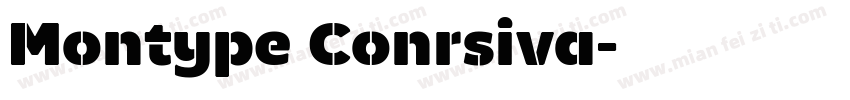 Montype Conrsiva字体转换